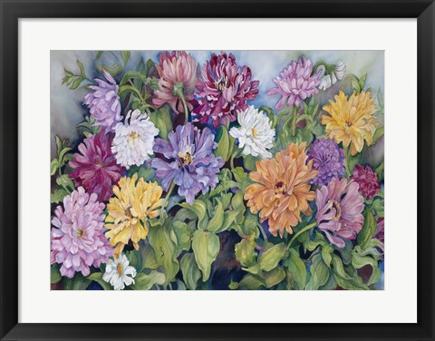 Framed Zinnia 3 Print