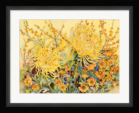 Framed Fall Chrysanthumums Print