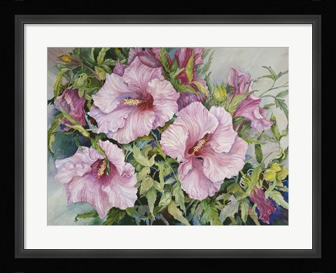 Framed Pink Hibiscus Print