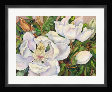 Framed Magnolia Tree Print