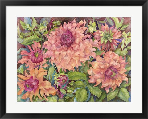 Framed Sahara Glow Dahlia Print