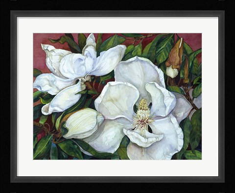 Framed Magnolias Print