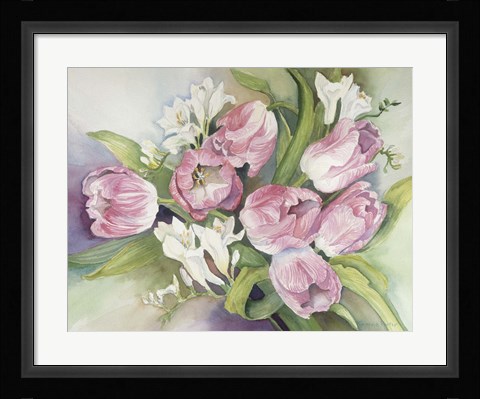 Framed Tulips In Spring Print