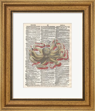 Framed Dreadful Octopus III Print
