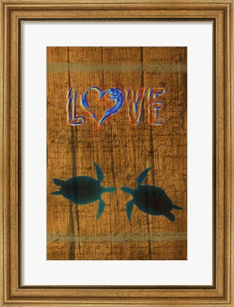 Framed Turtle Love Print