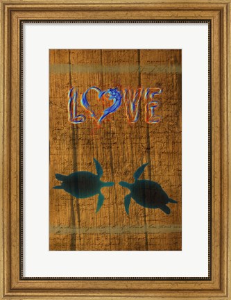 Framed Turtle Love Print
