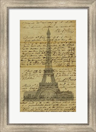 Framed Paris Letter Print