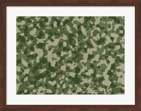 Framed Green Camo Print
