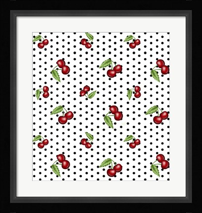 Framed Cherry Fabric 4 Print