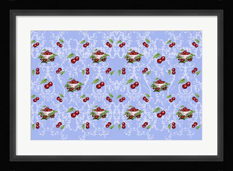 Framed Cherry Fabric 5 Print