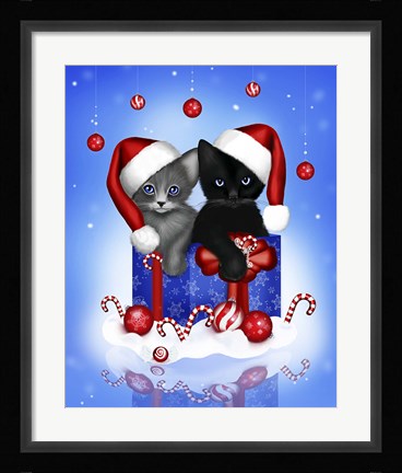 Framed Candy Cane Festivities Print