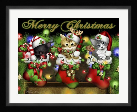 Framed Purrfect Stocking Stuffers Print