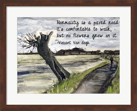 Framed Normality - Van Gogh Quote 1 Print