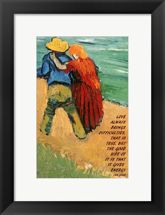 Framed Love -Van Gogh Quote Print
