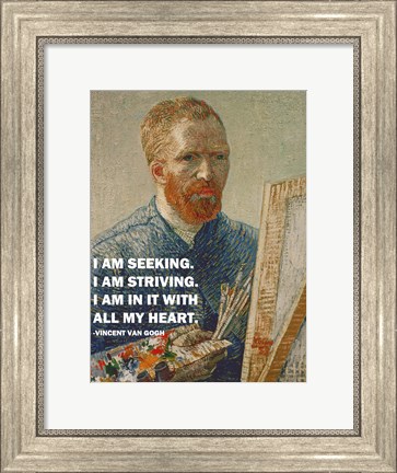 Framed Seeking -Van Gogh Quote Print