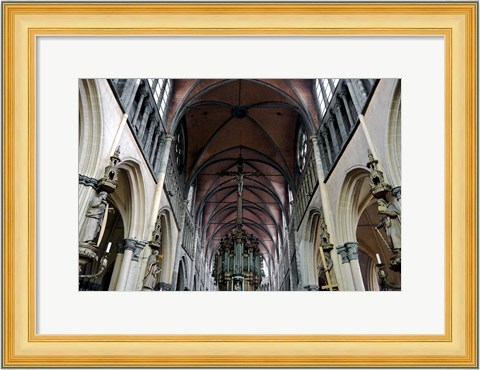 Framed Onze Lieve Vrouwekerk, Bruges, Belgium Print