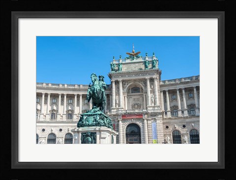 Framed Austrian National Library, Vienna, Austria Print