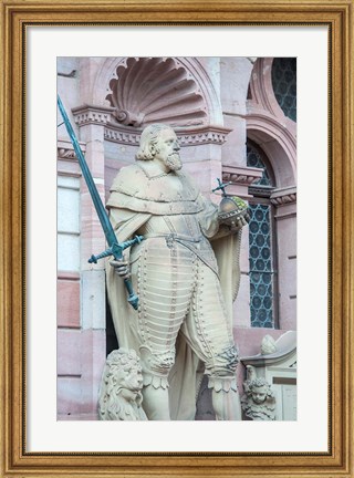 Framed Sculpture of Frederick IV, Heidelberg Castle Print