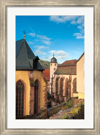 Framed Evangelische Stiftskirche and St Killian&#39;s Chapel Print