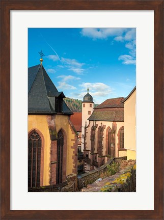 Framed Evangelische Stiftskirche and St Killian&#39;s Chapel Print