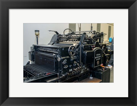 Framed Gutenberg Printing Press, Gutenberg Museum Print
