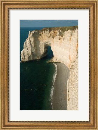 Framed Manneporte Arch and Cliffs, Normandy Print
