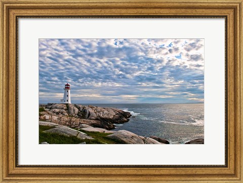 Framed Lighthouse in Peggys Cove, Nova Scotia Print