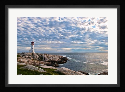 Framed Lighthouse in Peggys Cove, Nova Scotia Print