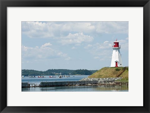 Framed Mulholland Lighthouse, New Brunswick Print