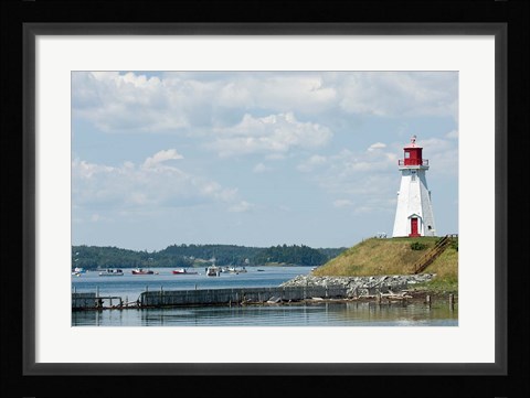 Framed Mulholland Lighthouse, New Brunswick Print