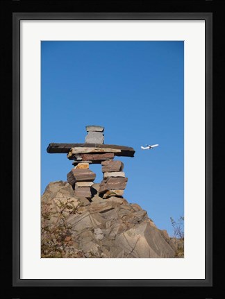 Framed Newfoundland, Inukshuk Print