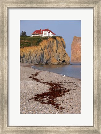 Framed Quebec Beach Cliffs Print