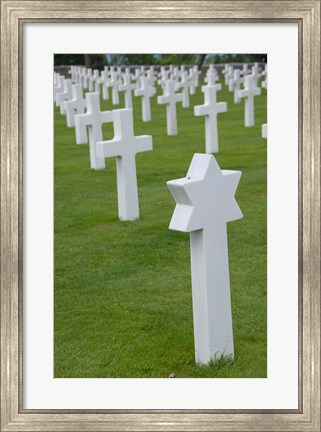 Framed France, Normandy, WWII cemetery Print