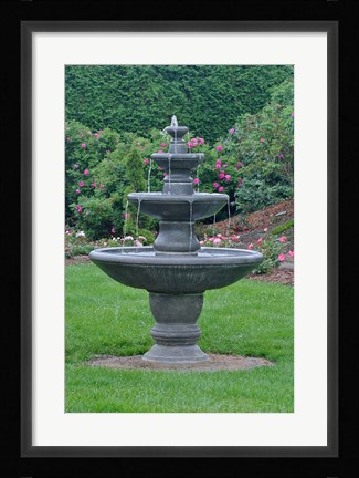 Framed Fountain at KIngsbrae Garden Print