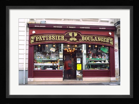 Framed Bakery in France Print