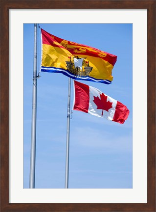 Framed Canada, New Brunswick Flag Print