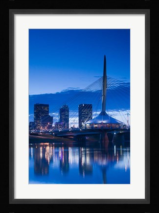 Framed Esplanade Riel Pedestrian Bridge Print