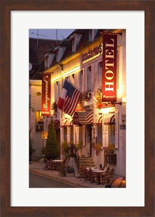 Framed Hotel Bergerand&#39;s in Village of Chablis Print