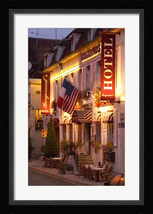 Framed Hotel Bergerand's in Village of Chablis Print