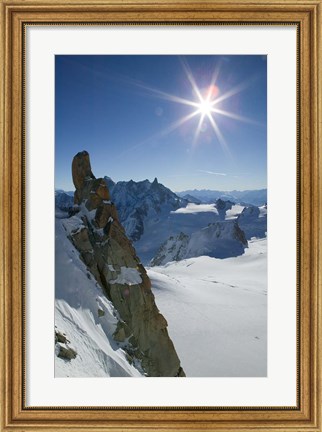 Framed Winter View of The French Alps Print