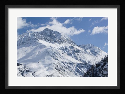 Framed French Alps in Winter Print