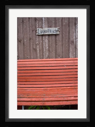 Framed Covehead Bay Liars' Bench Print