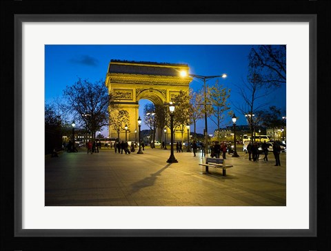 Framed Arch of Triumph, Paris, France Print