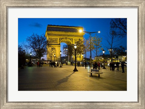 Framed Arch of Triumph, Paris, France Print