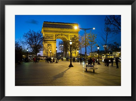 Framed Arch of Triumph, Paris, France Print