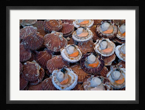 Framed Trouville Fish Market, Calvados, France Print