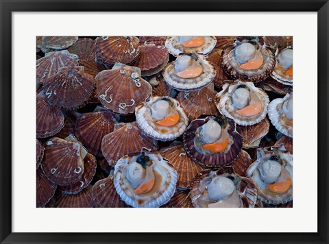 Framed Trouville Fish Market, Calvados, France Print