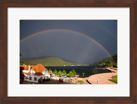 Framed Rainbows at Lake Gerardmer, France Print