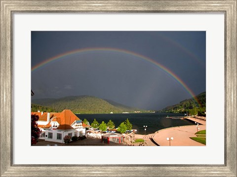 Framed Rainbows at Lake Gerardmer, France Print