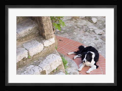 Framed Eze-Village, Cote d'Azur, France Print